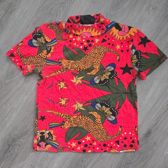 Nooworks Tops - Nooworks Tiger Pride Mock Neck T-Shirt